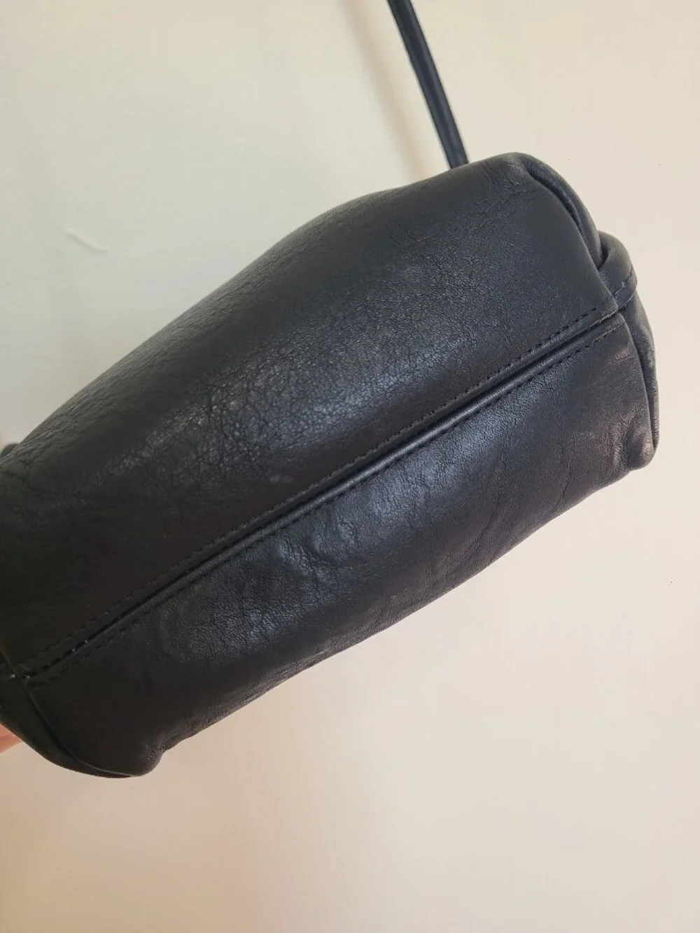Vintage Rare Coach Quincy Black Leather Crossbody Shoulder Bag 9919